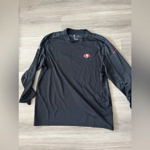 Nike 49ers XL Black long sleeve t shirt dri fit